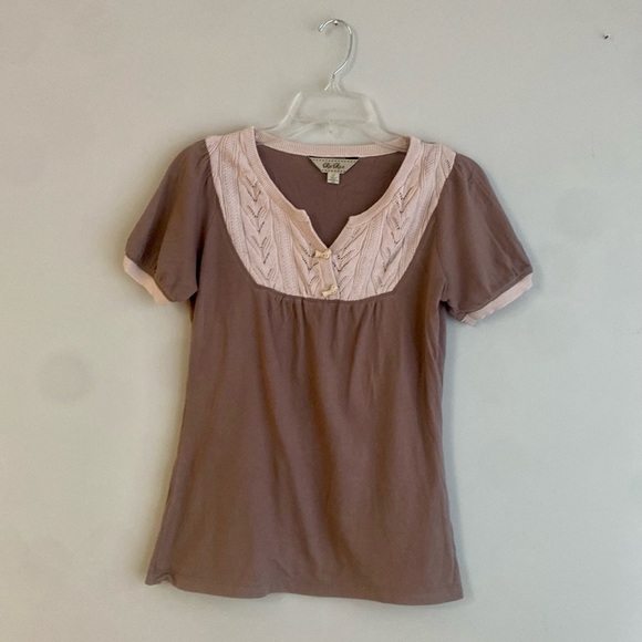 Anthropologie Tops - 🌼 3 for $15 🌼 Anthro - Ric Rac Sweater Detail Tee